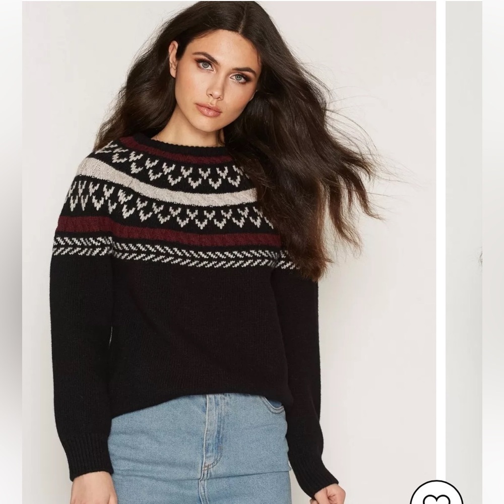 Anine Bing wool Fair Isle sweater size L
